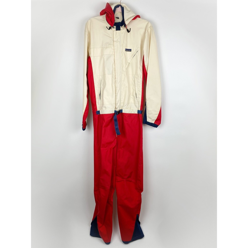 Patagonia RARE Vintage 1990 Ocean Sailing Foul Weather Bodysuit Hooded Nylon